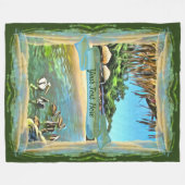 河川の海0330 フリースブランケット (正面(横))