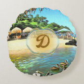 河川の海0330 ラウンドクッション (正面)