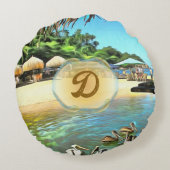 河川の海0330 ラウンドクッション (裏面)