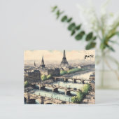 河川パリスのマス買マス郵便はがき ポストカード (スタンド正面)