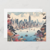 河川図買nycマス郵便はがき ポストカード (正面/裏面)