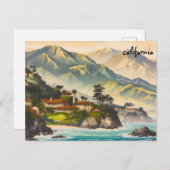 河川地図カリフォルニア州のマスメーリングはがき ポストカード (正面/裏面)