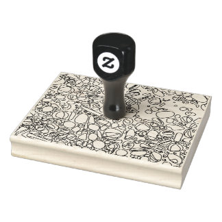 河川岩質組織 ラバースタンプ