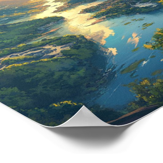 河川景観 ポスター (角)