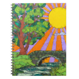 河川林野の風景アート ノートブック