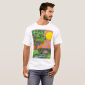 河川林野の風景アート Tシャツ (正面フル)