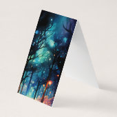 河川森林折り畳みブックマーカー 名刺 (裏面)