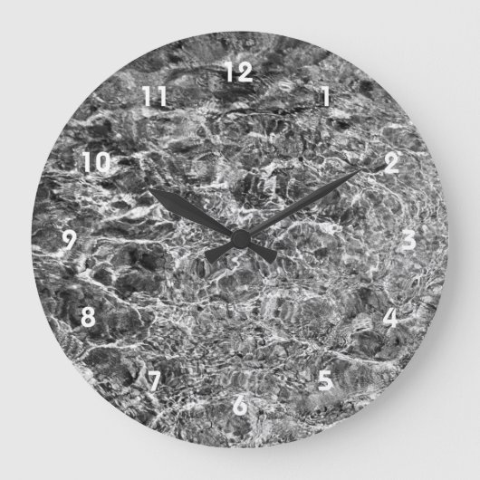 河川水のさざ波 ラージ壁時計 (正面)