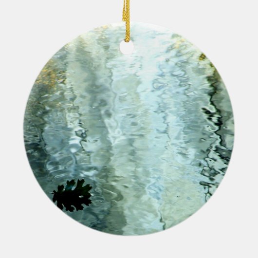 河川水のクリスマスのオーナメント セラミックオーナメント (裏面)