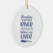 河川浮き飲み引用文おもしろいことわざ句 セラミックオーナメント (右)