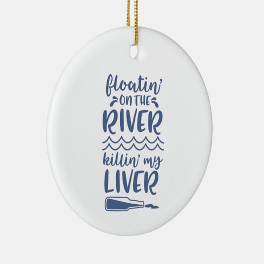 河川浮き飲み引用文おもしろいことわざ句 セラミックオーナメント (右)