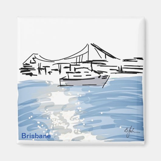 河川磁石の太陽光線 マグネット (正面)