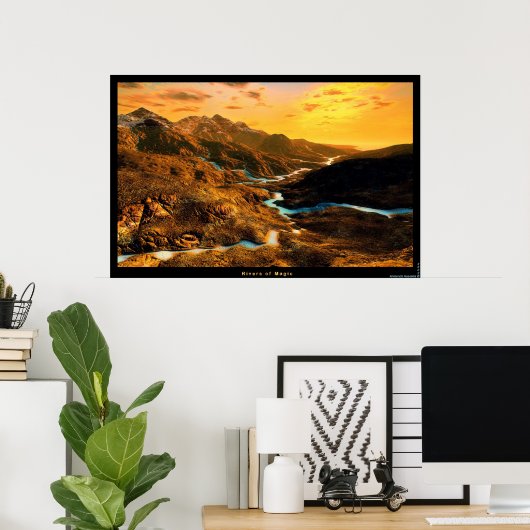 河川魔法 ポスター (ホームオフィス)