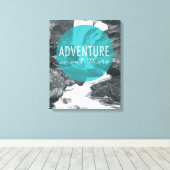 河川 |アドベンチャーが出ている引用文 キャンバスプリント (インサイチュ (ウッドフロア))