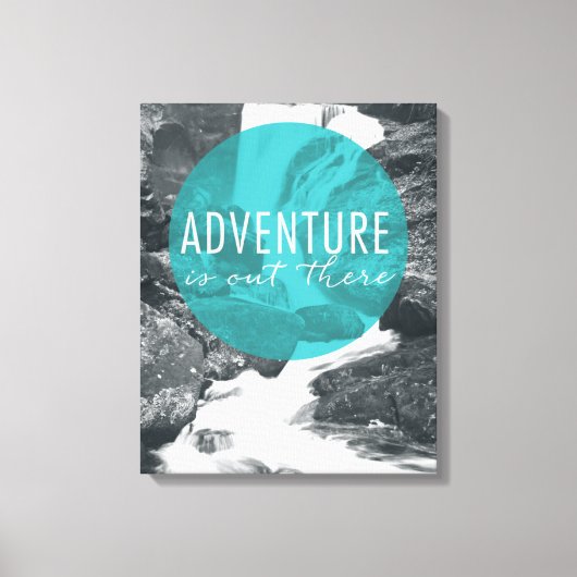 河川 |アドベンチャーが出ている引用文 キャンバスプリント (正面)