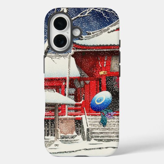河瀬蓮井の雪上野清水堂版画 Case-Mate iPhoneケース (裏面)