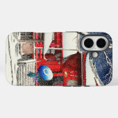 河瀬蓮井の雪上野清水堂版画 Case-Mate iPhoneケース (裏面 (横))