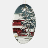 河瀬蓮井『雪の増上寺』川瀬 巴水 セラミックオーナメント (右)