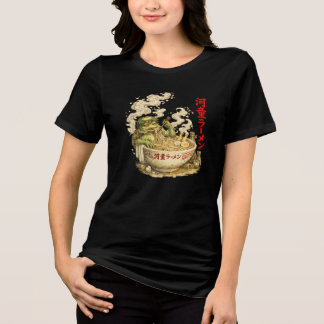 河童ラーメン風呂 - 妖怪のラーメンの精神 トライブレンドTシャツ