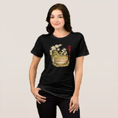 河童ラーメン風呂 - 妖怪のラーメンの精神 トライブレンドTシャツ (正面全面)