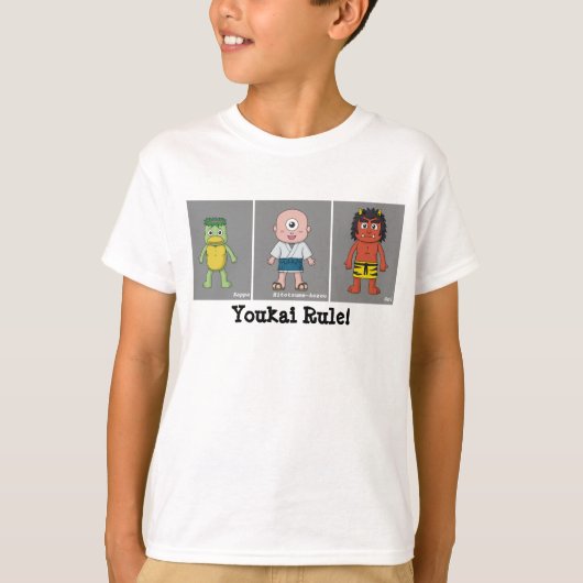 河童・一詰小僧・鬼妖怪 Tシャツ (正面)