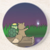 河童・狐日本の妖怪 コースター (正面)