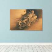 河野宝貝二龍の雲 キャンバスプリント (インサイチュ (ウッドフロア))