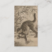 河鍋暁斎が蛙を追日本のう 名刺 (裏面)