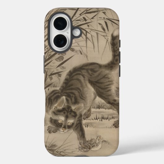 河鍋暁斎が蛙を追日本のう Case-Mate iPhoneケース (裏面)