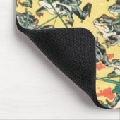 河鍋暁斎のおしゃれなカエルの戦い マウスパッド (コーナー)