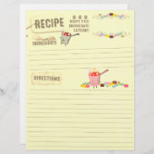 沸騰した砂糖菓子クックブックレシピレターヘッド (正面/裏面)