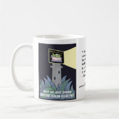 沸騰のカエルのポストの©サポートマグ コーヒーマグカップ (左)