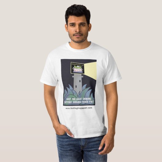 沸騰のカエルのポストの©サポート大人のTシャツ Tシャツ (正面フル)