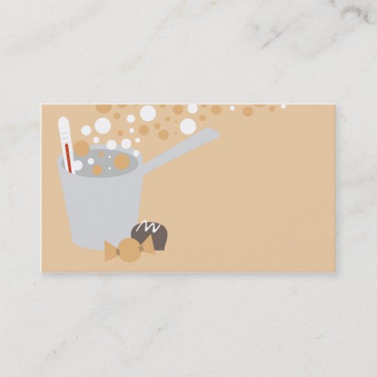 沸騰のポットチョコレート名刺を作るキャンデー 名刺 (正面)