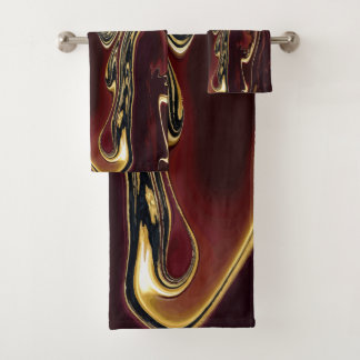 沸騰金ゴールドラバマウンテンレッド金ゴールドブルーらせん状 バスタオルセット