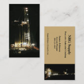油およびガス業界の名刺を点灯リグ 名刺 (正面/裏面)