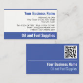 油および燃料供給用QRコード・ビジネス・カード 名刺 (正面/裏面)
