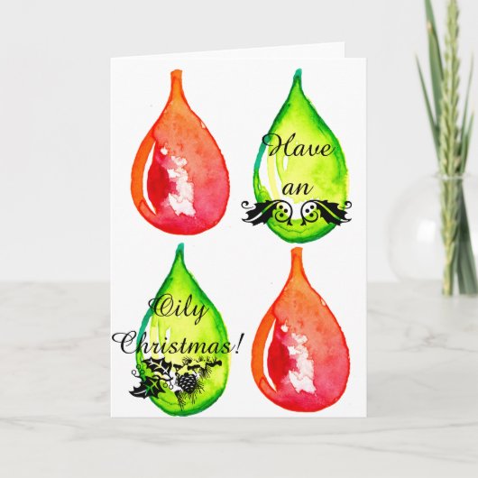油っぽいクリスマスを！グリーティングカード シーズンカード (正面)