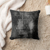 油でスキンされた黒と灰色の材絵を描料 クッション (ブランケット)