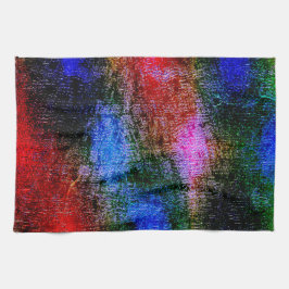 油で皮を剥いた青と赤の材絵を描料 キッチンタオル