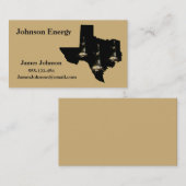 油とガス業界の名刺のライトリグ 名刺 (正面/裏面)