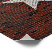 油とテキサス州スターサイン ポスター (角)