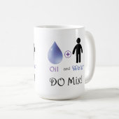 油と水の混合 コーヒーマグカップ (正面右)