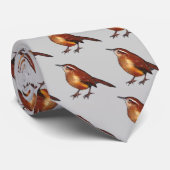 油のパステルのカロライナミソサザイ: 鳥、野性生物の芸術 ネクタイ (ロール)