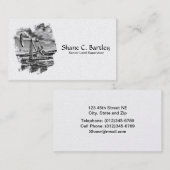 油のポンピングユニット(Pumpjack)の名刺 名刺 (正面/裏面)