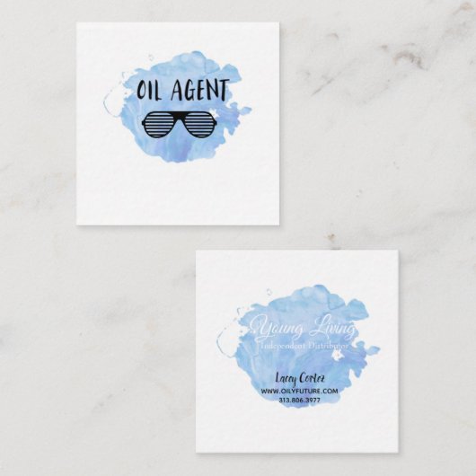 油の代理店 スクエア名刺 (正面/裏面)