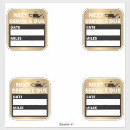 油の変更、次のサービス期限のアラーム シール