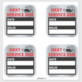 油の変更、次のサービス期限のアラーム シール