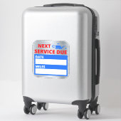 油の変更、次のサービス期限のアラーム シール (スーツケース)