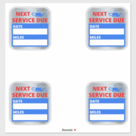 油の変更、次のサービス期限のアラーム シール